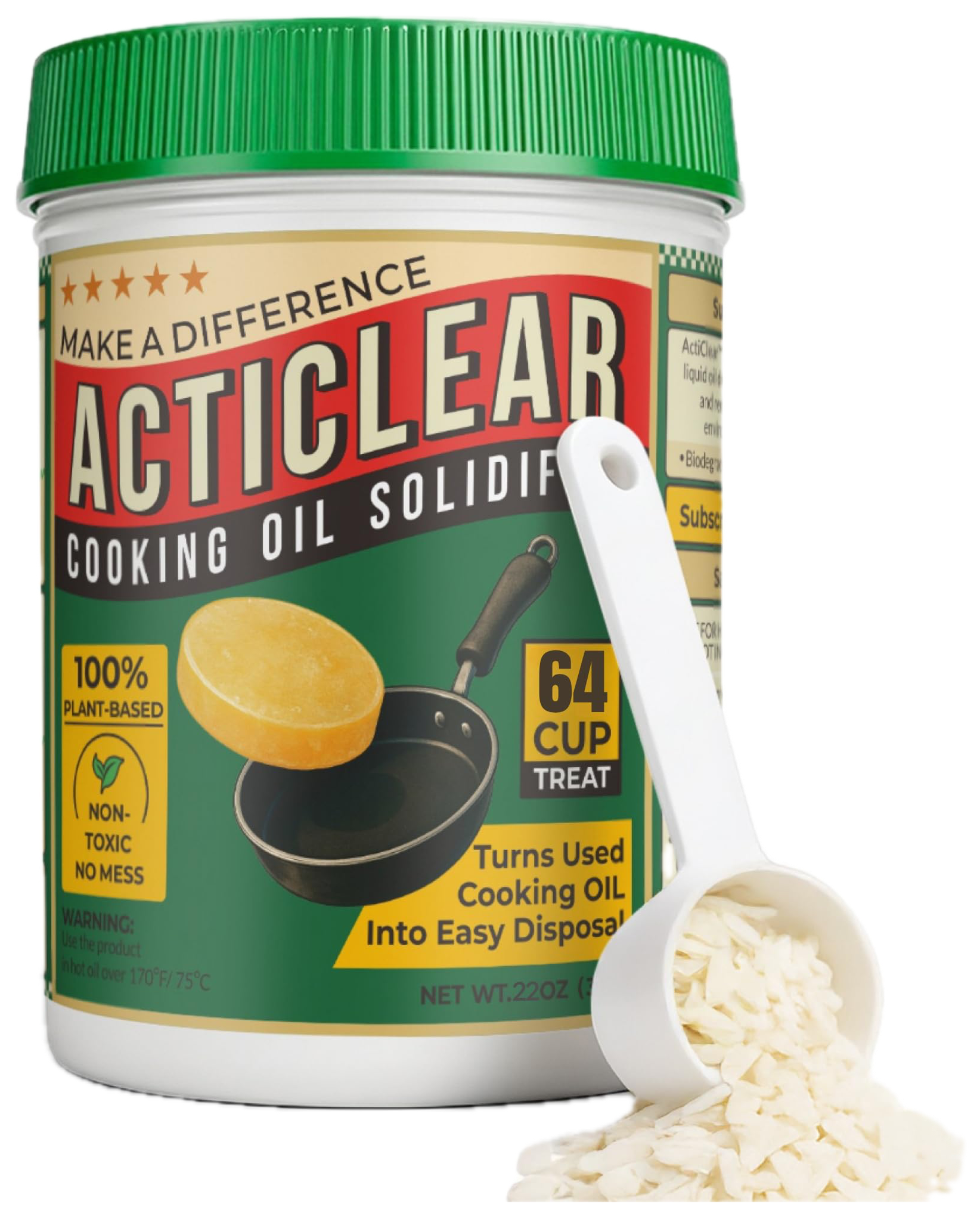 ActiClear Cooking Oil Solidifier package.