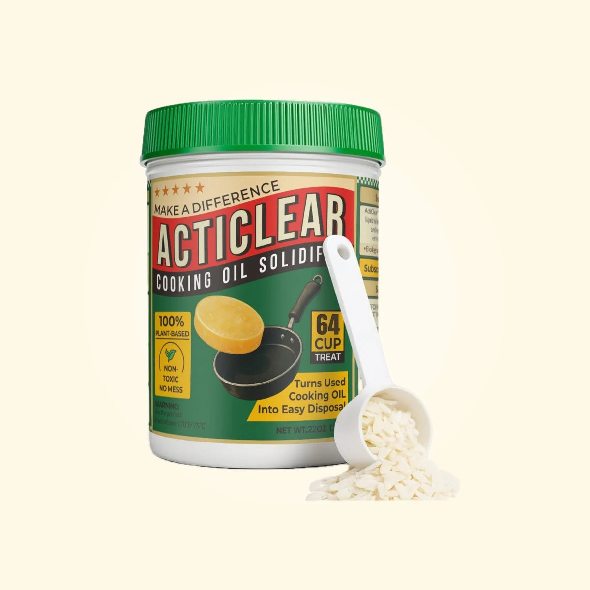 ActiClear Cooking Oil Solidifier container