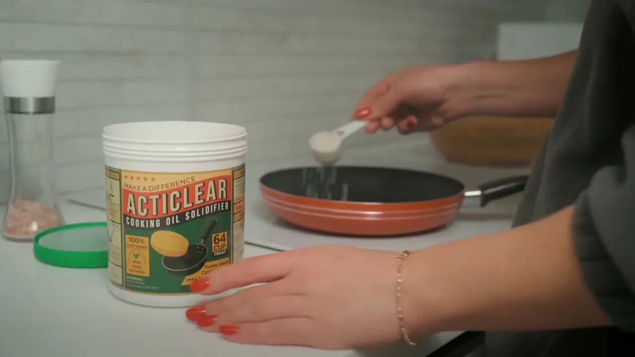 Cooking Oil Solidifier product demonstration